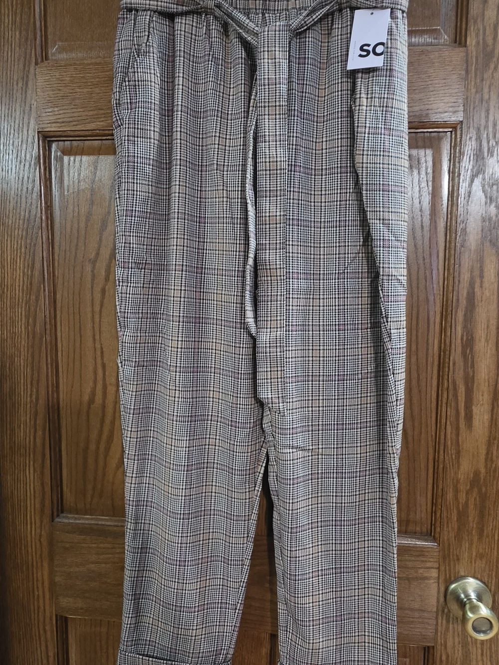 Juniors' SO High-Rise Paperbag Waist Pants, size XL